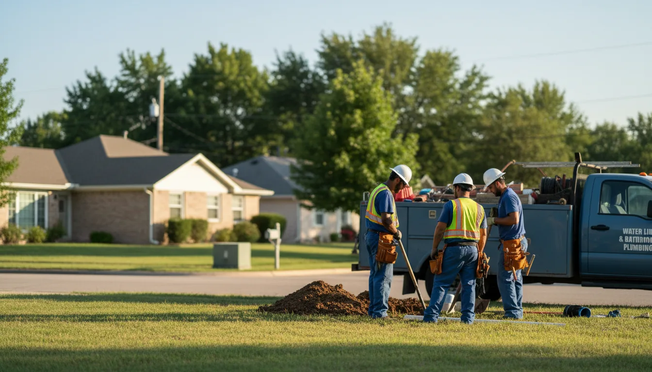 Residential water line and bathroom plumbing service in Webster, ND